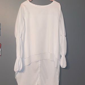 White High-Low Dress